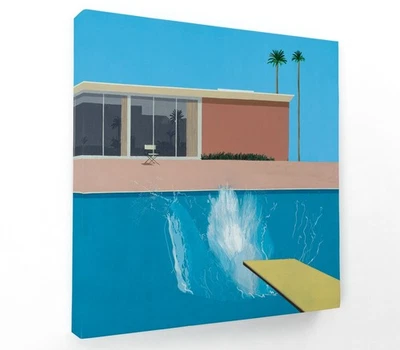 A BIGGER SPLASH, DAVID HOCKNEY- CANVAS ART FLOAT EFFECT/FRAME/POSTER PRINT - Image 1 of 4