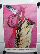John Fincher Elaine Horwich Art Galleries Santa Fe july 1981 poster NEW NATIVE
