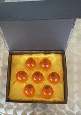 7 Piece Dragon Balls Dbz Stars Resin Sphere Crystal Balls- Complete Set With Box