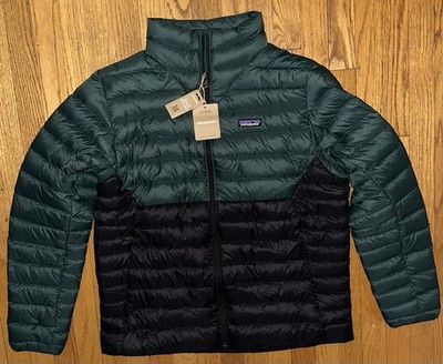 Patagonia Down Sweater Jacket Men s Large Cascade Green w/ Black Brand New NWT