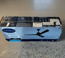 Harbor Breeze Calavar 52" Matte Black Ceiling Fan with Light & Remote