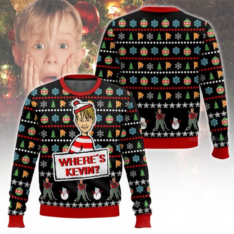 Where Is Kevin Home Alone Ugly Christmas Sweater