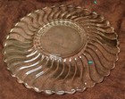 Unmarked Clear Glass Swirl Pattern Round Plate w/ Scalloped Edge, 7 in — photo 2