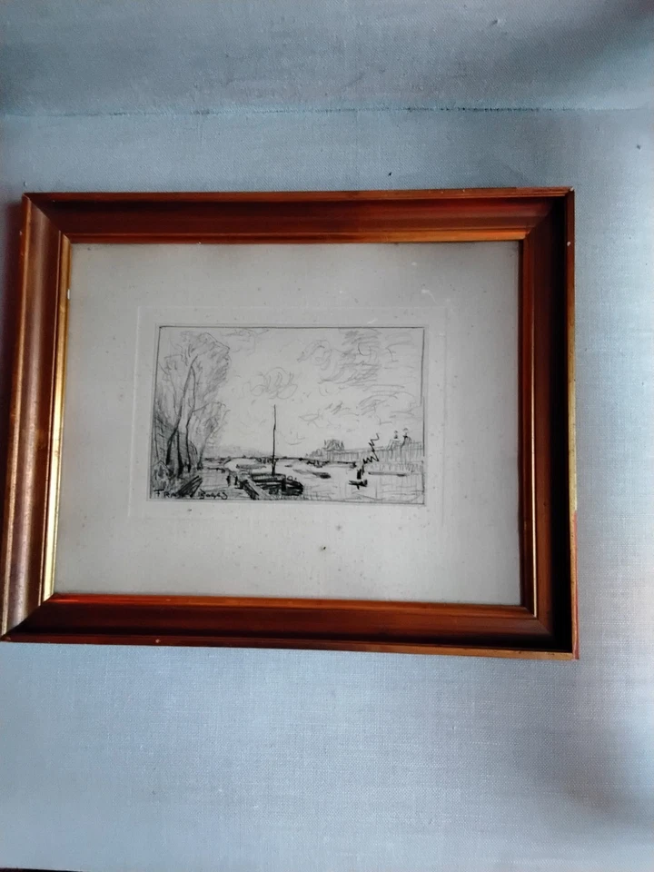 franck boggs dessin la seine a Paris - Photo 1/3