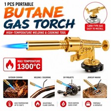 1 PCS Butane Gas Blow Torch Adjustable Flame BBQ Cooking Welding Soldering Tool