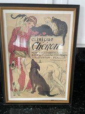 Theophile Steinlen "Clinique Cheron" Vintage Style Lithograph Plate signed 40x58