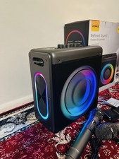 Karaoke Machine with 2 Wireless Microphones: Portable Bluetooth Speaker for