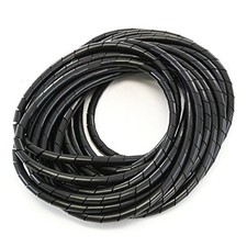 33FT PEes 10 mm Black Polyethylene Spiral Cable Wire Wrap 3/8 Inch 33 feet
