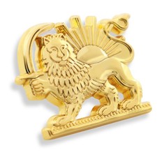 6-Pack Persia Iran Flag Lapel pins Bulk Metal Old Persian Iranian Lion Sun and C