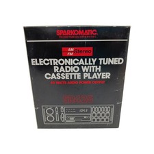 Vintage Sparkomatic Sr425 Amfm Cassette Player Car Stereo Radio New Open Box Vintage Sparkomatic Sr425 Amfm Cassette Player Car Stereo Radio New Open Box