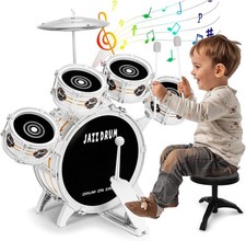 Kids Drum Set For Toddlers 1 To 3 Musical Toy 5 Drums Ages 3 To 5