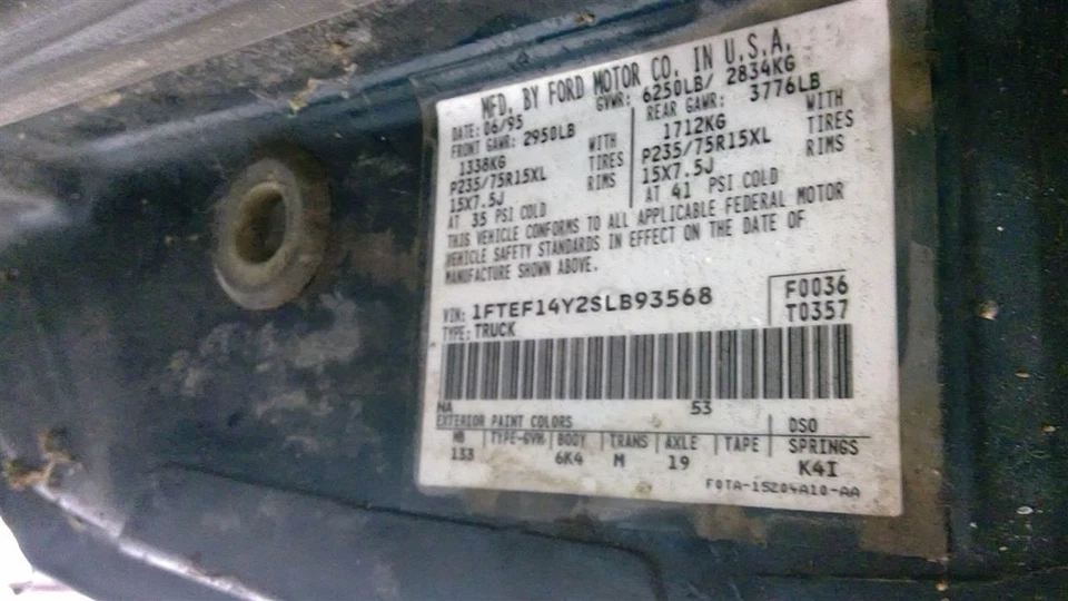 Starter Motor 8-351W ID F2TU-11000-AA Fits 92-97 FORD F250 PICKUP 1703519 - Image 4 of 4