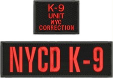 NYCD K-9 EMBROIDERY PATCH 3X10 2.75x4VELCR@ O...