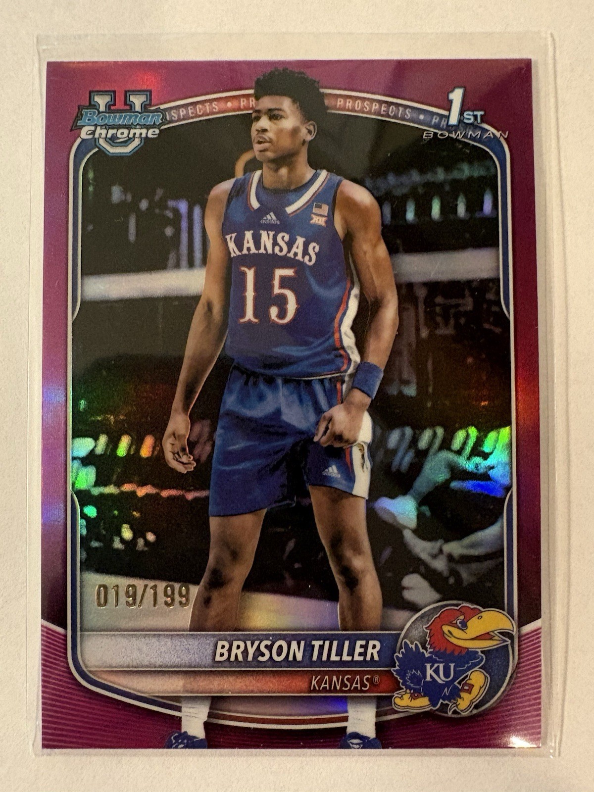 2025-26 Bowman Chrome Prospects Bryson Tiller #BCP-8 Fuchsia Refractor /199 RC