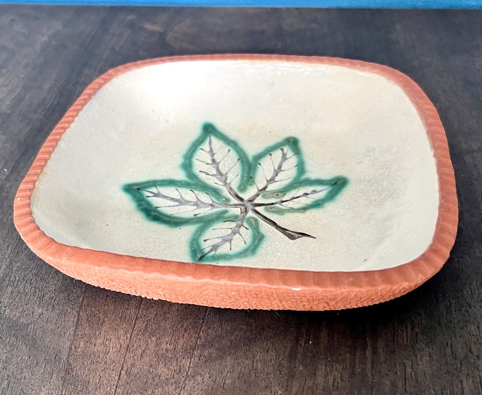 Cross Keys Pottery Leaf Dish Studio Pottery Bowl Handmade Ceramic Dish image 4
