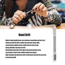 Hex Hand Drill Pin Vise Double Ended Rust Resistant Detachable Manual Tool for J