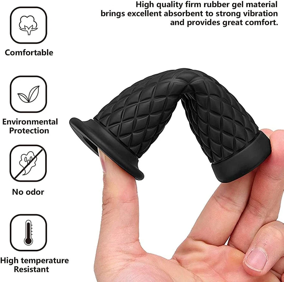 Pair OF Motorcycle Hand Grips Bar End Handlebar Gel For Cafe Racer Dirt Bike ATV Foto 4 de 4