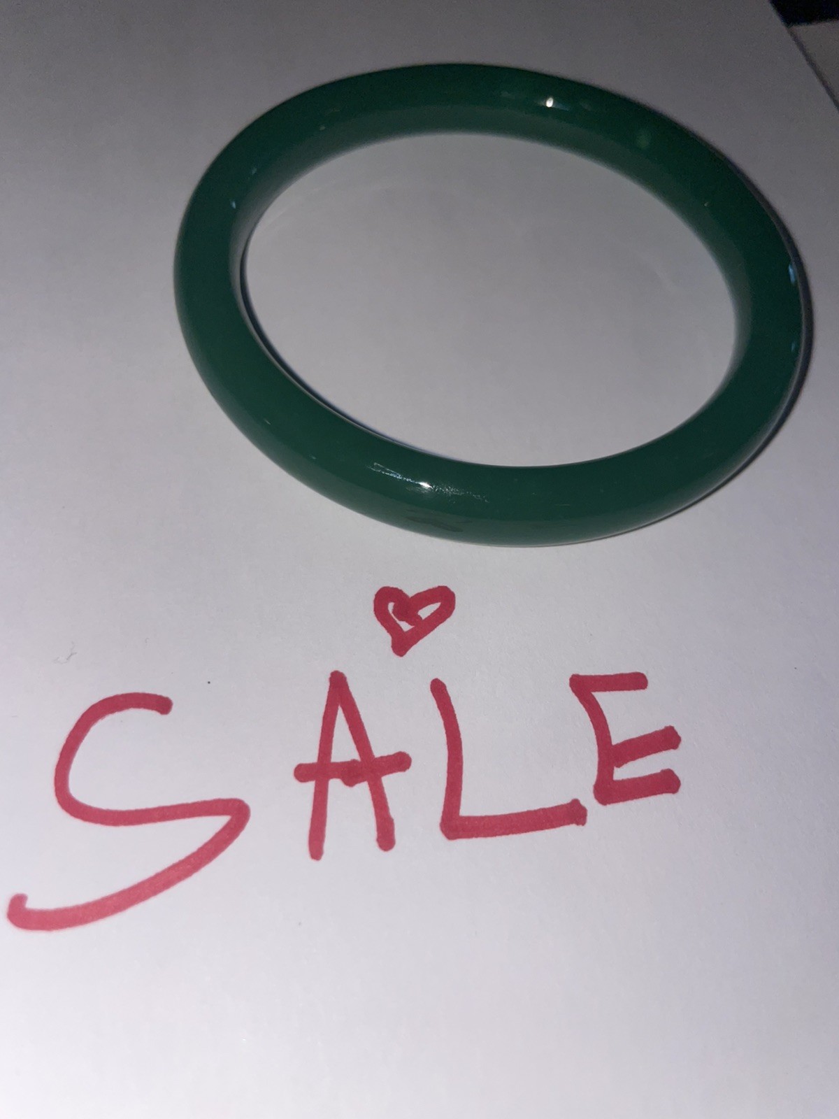HELLO SPRING SALE Dark Green Semi Thin  Natural Jade Bangle 60mm