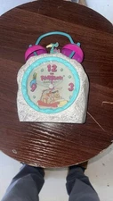 Vintage 1992 Flintstones Wind Up Alarm Clock Innovative Time Corp - Works!