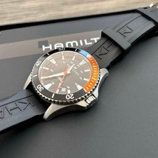 Hamilton Scuba Auto Khaki Navy Watch Used Automatic with Box 5