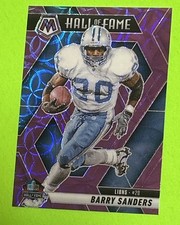 2025 Panini Mosaic Football - Barry Sanders #291 Hall of Fame Purple Scope Prizm