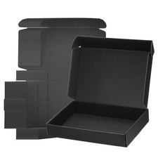 9x6x2 Cardboard Shipping Boxes for Small Business, 25Pcs Mailing Boxes, Black
