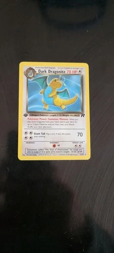 Dark Dragonite 22/82 Team Rocket Non Holo 1st Edition Pokemon TCG