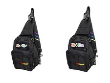 Custom Lgbt Pride Rainbow Crossbody with Detachable Tags  Choose your Pronouns