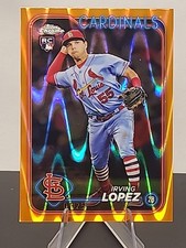 Irving Lopez 2024 Topps Chrome Rookie Orange Ray Wave Refractor 01/25 #95...