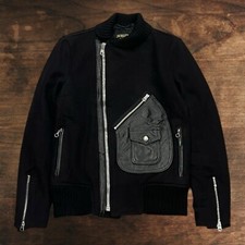 Vintage Schott Leather Horsehide Hybrid Wool USA Made Bomber Jacket Mens Small