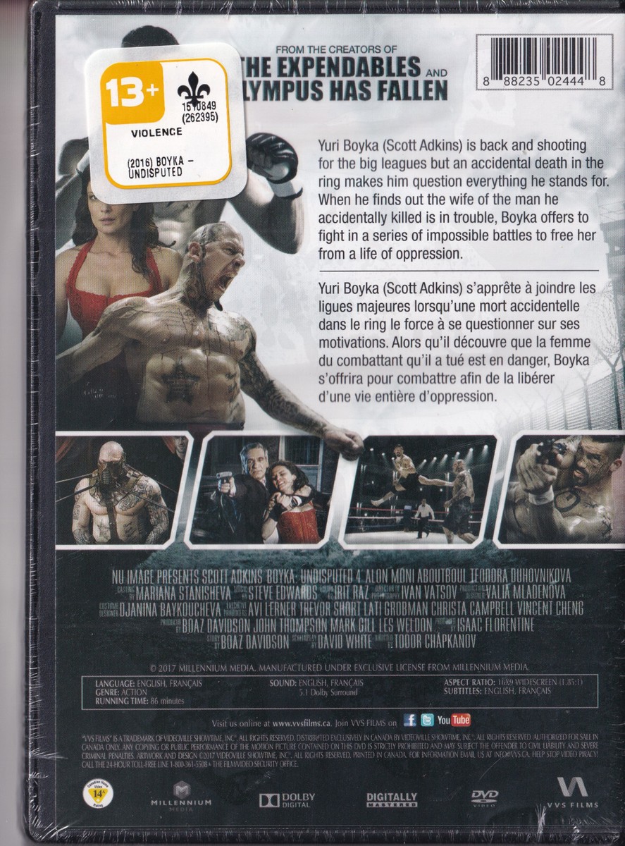 BOYKA: UNDISPUTED (DVD 2017) NEW SEALED Region R1 WS Scott - Main Image