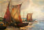 Miniaturansicht 4  - H. Römgens,Ölgemälde Fischerboote, Meeresküste, , 1947, Oil on canvas