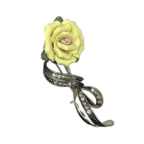 Signed R40 Flapper Lady Porcelain Brooch | eBay display picture 1