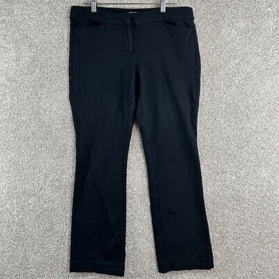 White House Black Market Women's Dress Pants Size 10R Black Low Rise