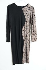 Club L Womens Contrast Bodycon Dress - Black - Size 14 (i49)