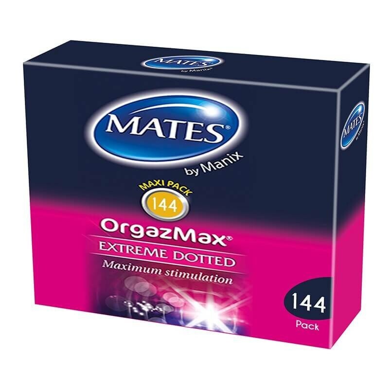 Mates Orgazmax Textured Condoms 144 Pack 53mm