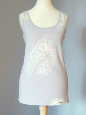 Ayumu Tanktop M flieder ° psy mandala pfauenfeder psychedelic goa yoga wellbeing