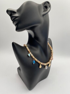 Style & Co Women's Mixed Charm Beaded Statement Necklace NWD (Missing Gem Piece)
