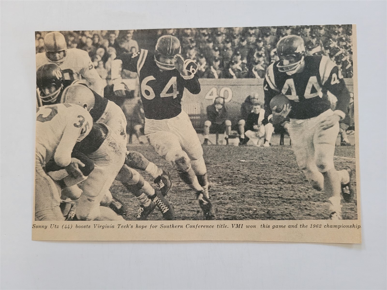 Sonny Utz Virginia Tech University 1963 Football YB Player Panel
