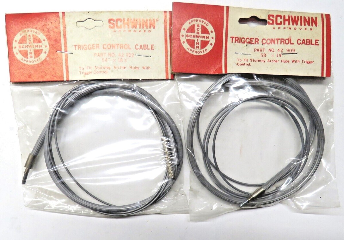 Vintage Schwinn Trigger Control Ribbed Gray Cable For Sturmey Archer Speed - Main Image