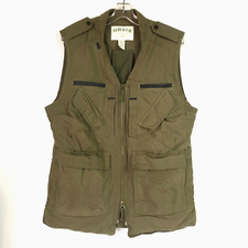 Orvis Vest Mens Medium Green Ripstop Full Zip Hunting Fishing Travel Safari