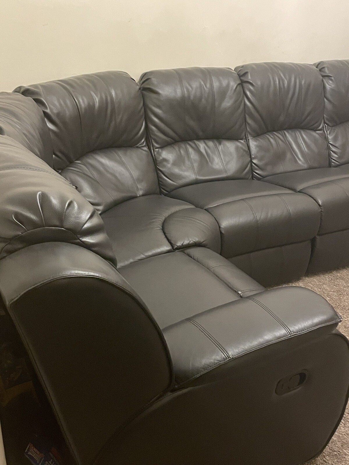 CORNER LEATHER SOFA eBay