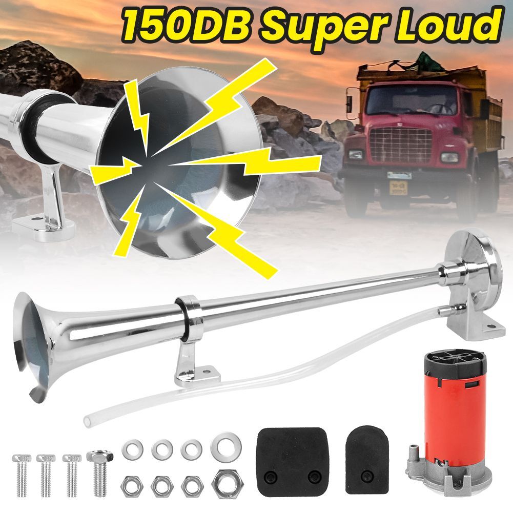 12V 150DB Fanfare Hupe Druckluft Horn Nebelhorn Auto Lufthupe mit 