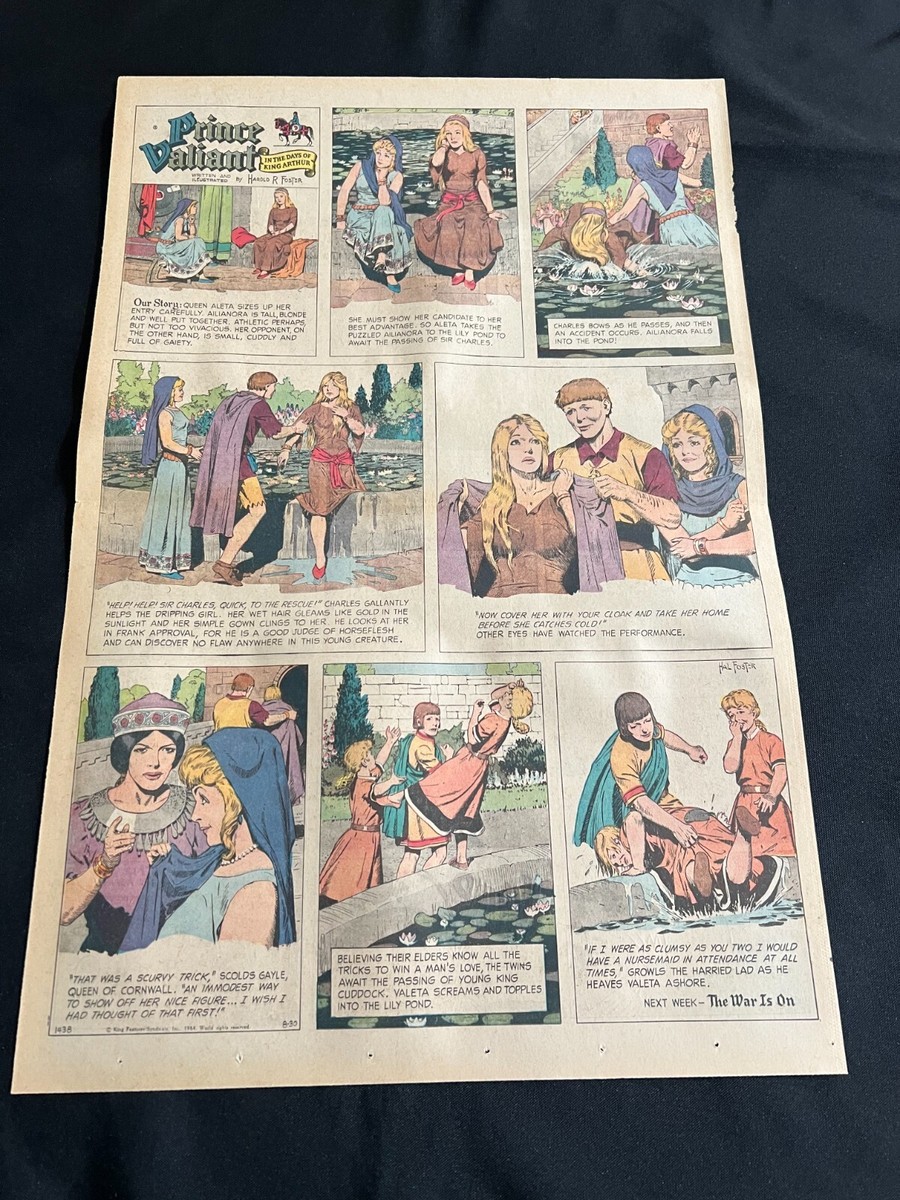 F29c PRINCE VALIANT by Harold Foster Sunday Full Page Strip August 30, 1964  | eBay UK