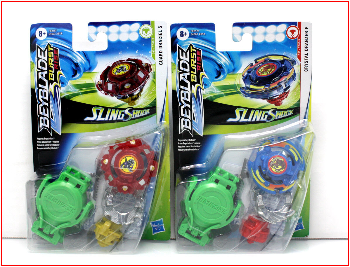 LOT 2- Beyblade Burst Rise Slingshock GUARD DRACIEL S +