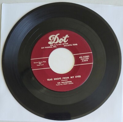 The Hilltoppers ''Door Is Still Open & Tear Drops From My Eyes'' 45 RPM 7'' Vinyl 