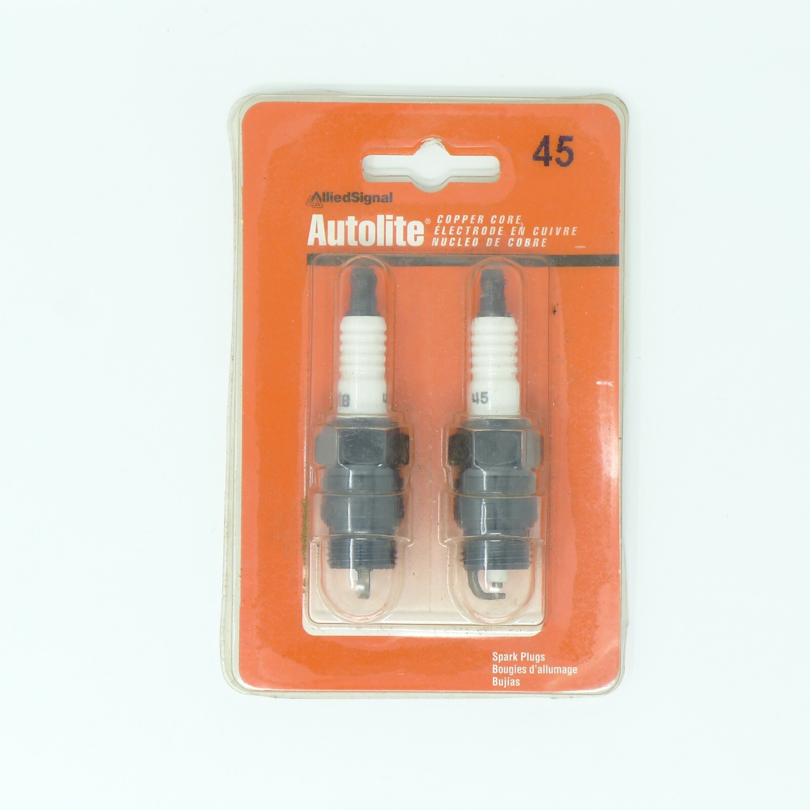 Autolite 45 Copper Core Spark Plugs AlliedSignal 45DP Set of 2