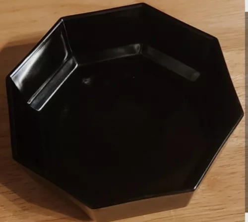 Vintage Arcoroc France Octime Black Octagon Bowl Made in France 5 5/8" Set Of 3