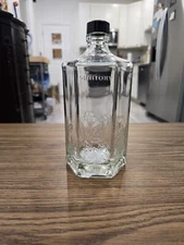 Suntory Glass Bottle Embossed Empty Made In Japan Botanical Pattern