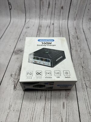 Asometech 160W 5 Port Desktop Charger New #L